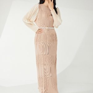 Women's clothing with high-end temperament, lantern sleeves, loose and elegant dresses, long dresses without belts
