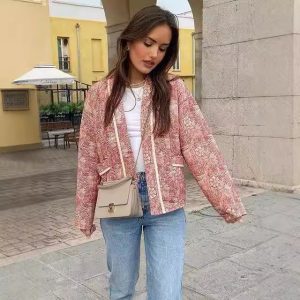 Women's Clothing Jackets Loose Tribal Style Long Sleeve Coat With Thin Cotton Sandwich Cardigan Tops